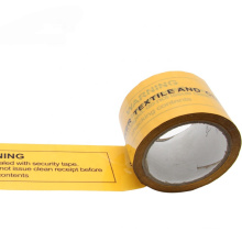 Custom logo printing strong adhesive transparent yellow  bopp packing tape rolls with company brand